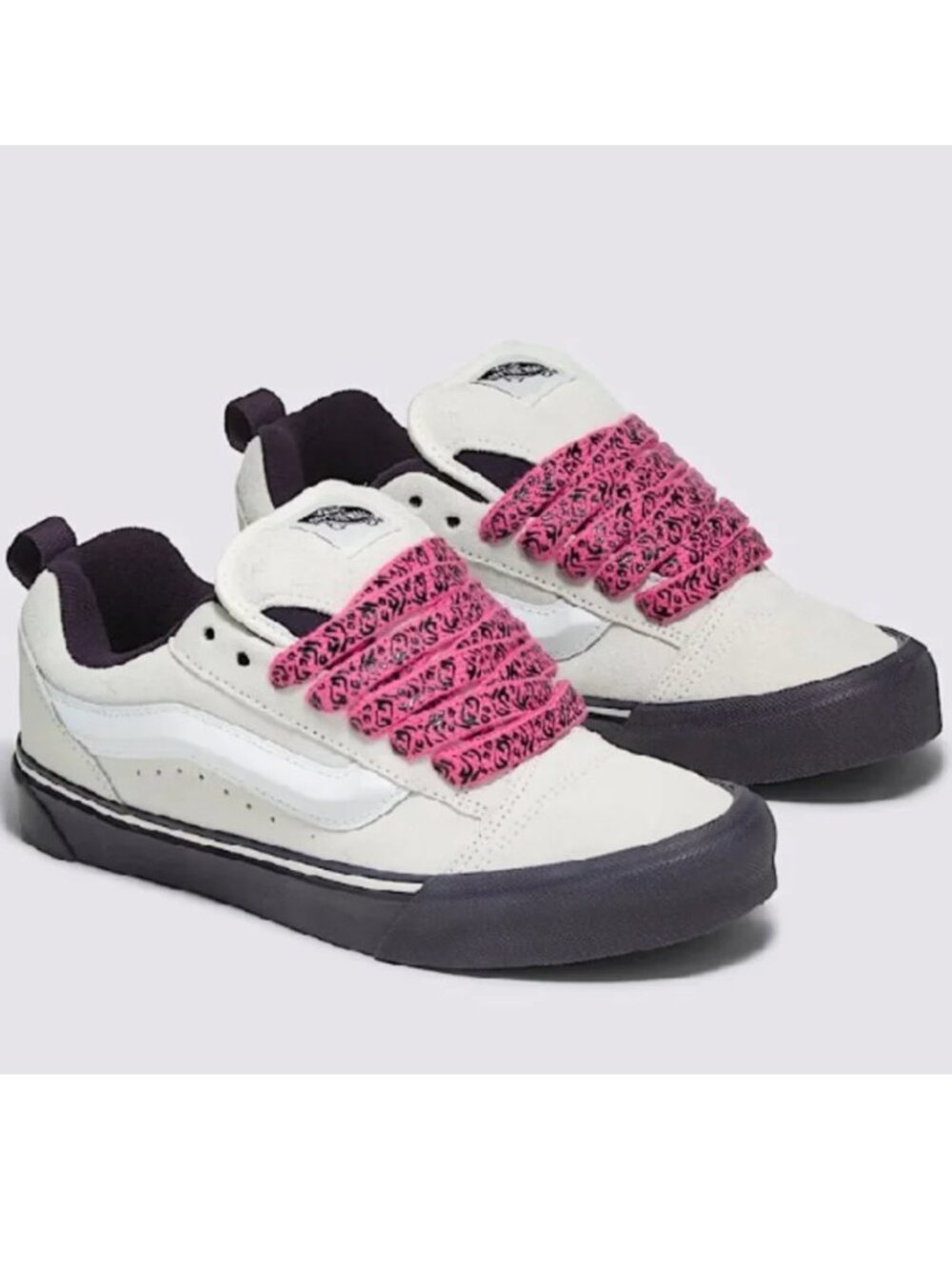NIB - Vans Knu Skool Pop Outsole  Skate Shoe, Cream/ Purple (VN0009QCPRP)